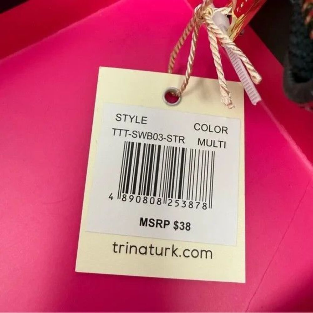 Trina Turk Small Zip Around Wallet Multicolored Stripe NWT Retail $38 - Picture 7 of 9